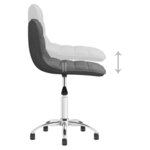 vidaXL Chaises pivotantes à manger lot de 4 Gris clair Tissu