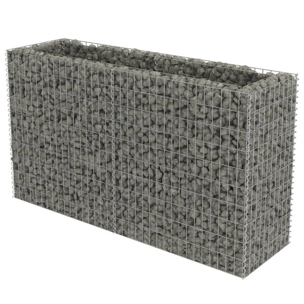 vidaXL Lit surélevé à gabion Acier galvanisé 180x50x100 cm