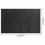 vidaXL Film solaire de piscine PE rectangulaire flottant 6x4 m Noir