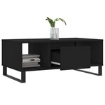 vidaXL Table basse Noir 90x50x36 5 cm Bois d'ingénierie