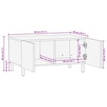 vidaXL Table basse Blanc 80 x 50 x 40 cm Bois de mangue massif