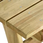 vidaXL Table de jardin 160x74x75 cm Bois de pin imprégné