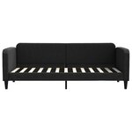vidaXL Lit de jour avec lit gigogne noir 80x200 cm tissu