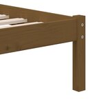 vidaXL Cadre de lit Marron miel Bois de pin massif 100x200 cm