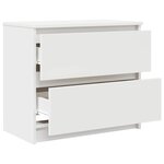 vidaXL Meuble TV blanc 60x35x54 cm bois d'ingénierie