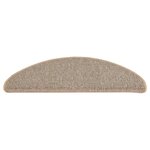 vidaXL Tapis de marches d'escalier 15 Pièces Gris et marron 65x21x4 cm
