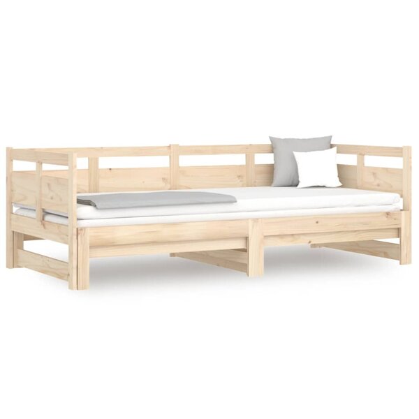 vidaXL Lit coulissant Bois de pin solide 2x(90x200) cm