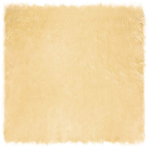 vidaXL Tapis en Peau de Mouton Synthétique Crème 240 x 240 cm