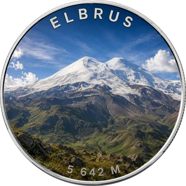 Monnaie ELBRUS Seven Summits 1 Oz Argent 1$ USA 2026 (PRÉCOMMANDE)