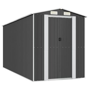 vidaXL Abri de jardin Anthracite 192x440x223 cm Acier galvanisé