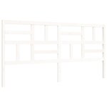 vidaXL Cadre de lit avec tête de lit blanc Super King Size bois massif