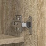 vidaXL Cabinet à chaussures avec étagère Marron 80 x 35.5 x 180 cm