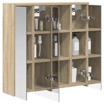 vidaXL Armoire Miroir de Salle de Bain Chêne Sonoma