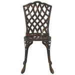 vidaXL Chaise de jardin 2 Pièces Bronze 55 x 56 5 x 91cm Aluminium