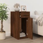 vidaXL Armoire de bureau Chêne marron 40x49x75 cm Bois d'ingénierie