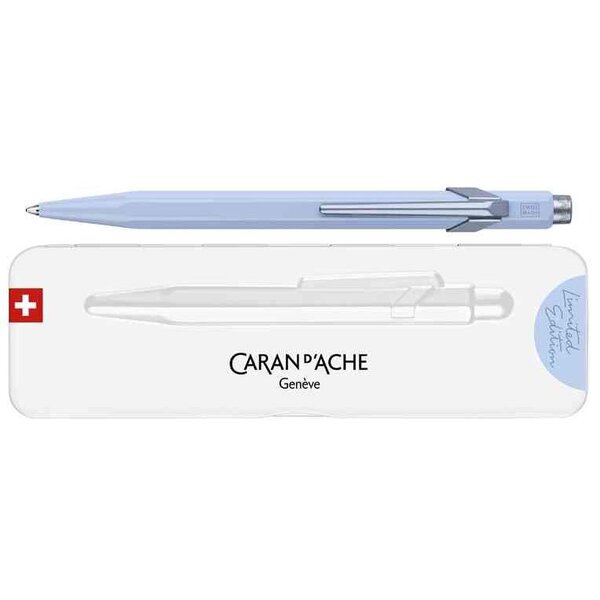 Stylo à bille rétractable 849 bleu polaire caran d'ache