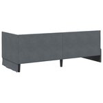vidaXL Cadre de lit d'angle Gris foncé 80 x 200 cm Velours
