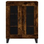 vidaXL Buffet haut Chêne fumé 69 5x34x180 cm Bois d'ingénierie