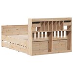 vidaXL Lit bibliothèque sans matelas 140x190 cm bois de pin massif