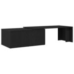 vidaXL Table basse Chêne noir 150 x 50 x 35 cm Bois d'ingénierie