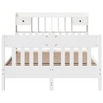 vidaXL Cadre de lit sans matelas blanc 150x200 cm bois de pin massif