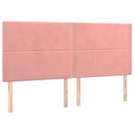 vidaXL Têtes de lit 4 Pièces Rose 100x5x78/88 cm Velours
