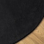 vidaXL Tapis HUARTE à poils courts doux et lavable noir Ø 100 cm