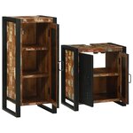 vidaXL Ensemble de mobilier de salle de bain avec stockage 2 Pièces