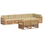 vidaXL Ensemble de canapés d'extérieur 8 Pièces Naturel et Beige