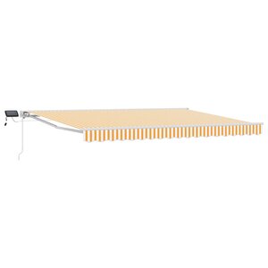 vidaXL Cadre de store manuel avec LEDs Jaune et blanc 4 × 3 m