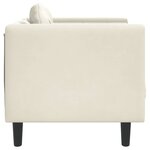 vidaXL Fauteuil avec coussin crème velours