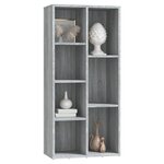 vidaXL Armoire à livres Sonoma gris 50x25x106 cm