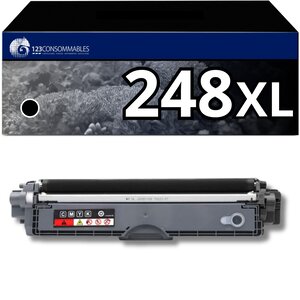 123CONSOMMABLES - TN248 - Toner compatibles avec Brother TN248BK noir pour DCP-L3520CDW DCP-L3520CDWE HL-L8230CDW MFC-L3740CDW HL-L3220CW MFC-L8390CDW DCP-L3555CDW MFC-L3760CDW DCP-L3560CDW