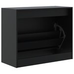 vidaXL Armoire à chaussures noir 80x34x63 cm bois d'ingénierie