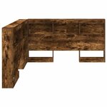 vidaXL Tête de lit de rangement Chêne fumé 140 cm Bois d'ingénierie