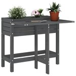 vidaXL Jardinière de jardin avec dessus pliable gris bois pin massif