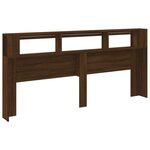 vidaXL Tête de lit à LED chêne marron 220x18 5x103 5cm bois ingénierie