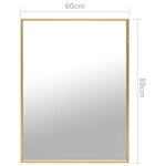 vidaXL Miroir Doré 80x60 cm