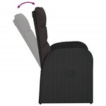 vidaXL Ensemble à manger de jardin coussins 7 Pièces noir résine tressée