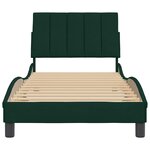 vidaXL Cadre de lit sans matelas Hanko vert foncé 80x200 cm velours