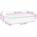 vidaXL Cadre de lit d'angle avec matelas 2 pc Bleu 100 x 200 cm