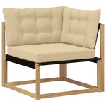 vidaXL Ensemble de canapés d'extérieur 8 pc Blanc et Beige