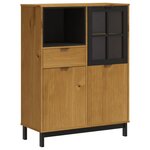 vidaXL Buffet avec porte vitrée FLAM 92x40x122 5 cm bois massif de pin