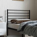 vidaXL Tête de lit de remplacement métal noir 90 cm