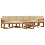 vidaXL Ensemble de canapés d'extérieur 7 pc Naturel et Beige
