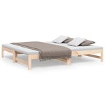 vidaXL Lit coulissant 2x(90x190) cm Bois de pin massif