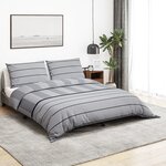 vidaXL Ensemble de housse de couette Gris 260x240 cm Coton