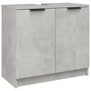 vidaXL Armoire de bain Gris béton 64 5x33 5x59 cm Bois d'ingénierie