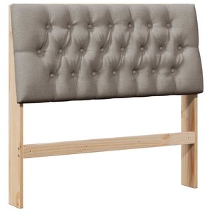 vidaXL Tête de lit capitonnée Taupe 100 cm Pin massif