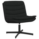 vidaXL Chaise pivotante Noir 63 x 75 x 76 cm tissu